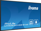 iiyama LH5065UHSB-B1AG Signage Display Digital signage flat panel 125.7 cm (49.5") LCD Wi-Fi 800 cd/m² 4K Ultra HD Black Built-in processor Android 11 24/7