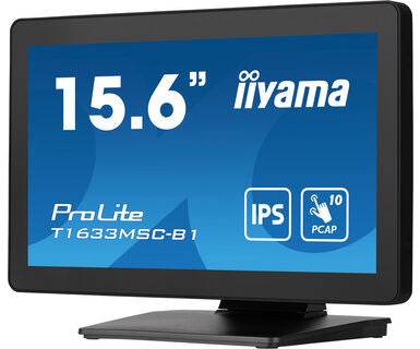 iiyama ProLite T1633MSC-B1 computer monitor 39.6 cm (15.6") 1920 x 1080 pixels Full HD LCD Touchscreen Black