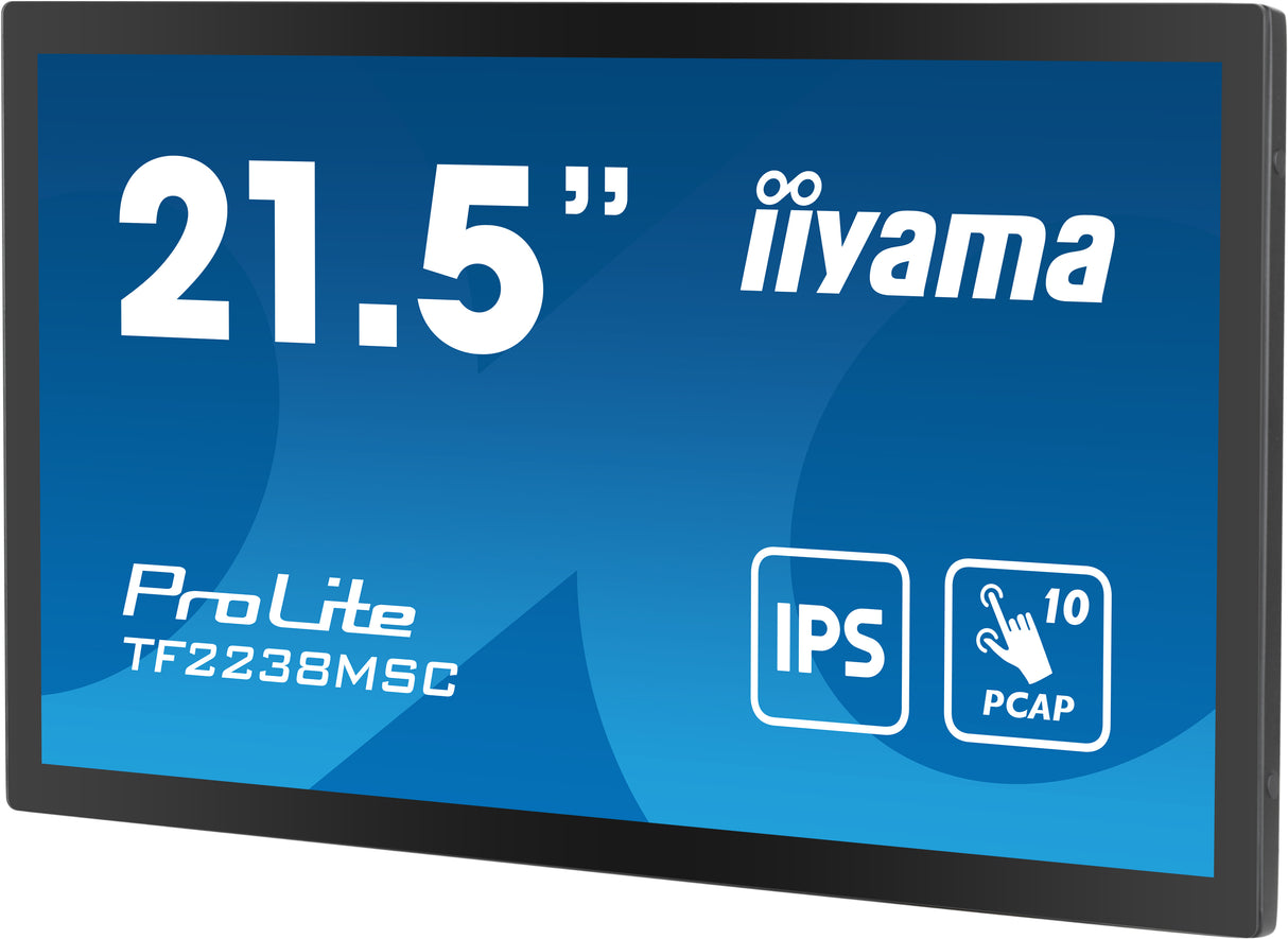 iiyama TF2238MSC-B1 Signage Display Digital A-board 55.9 cm (22") LED 600 cd/m² Full HD Black Touchscreen