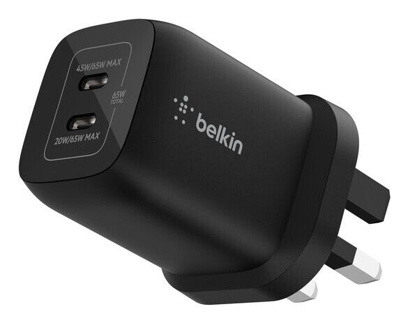 Belkin ENA007MYBK mobile device charger Laptop, Portable gaming console, Smartphone, Tablet Black AC Fast charging Indoor