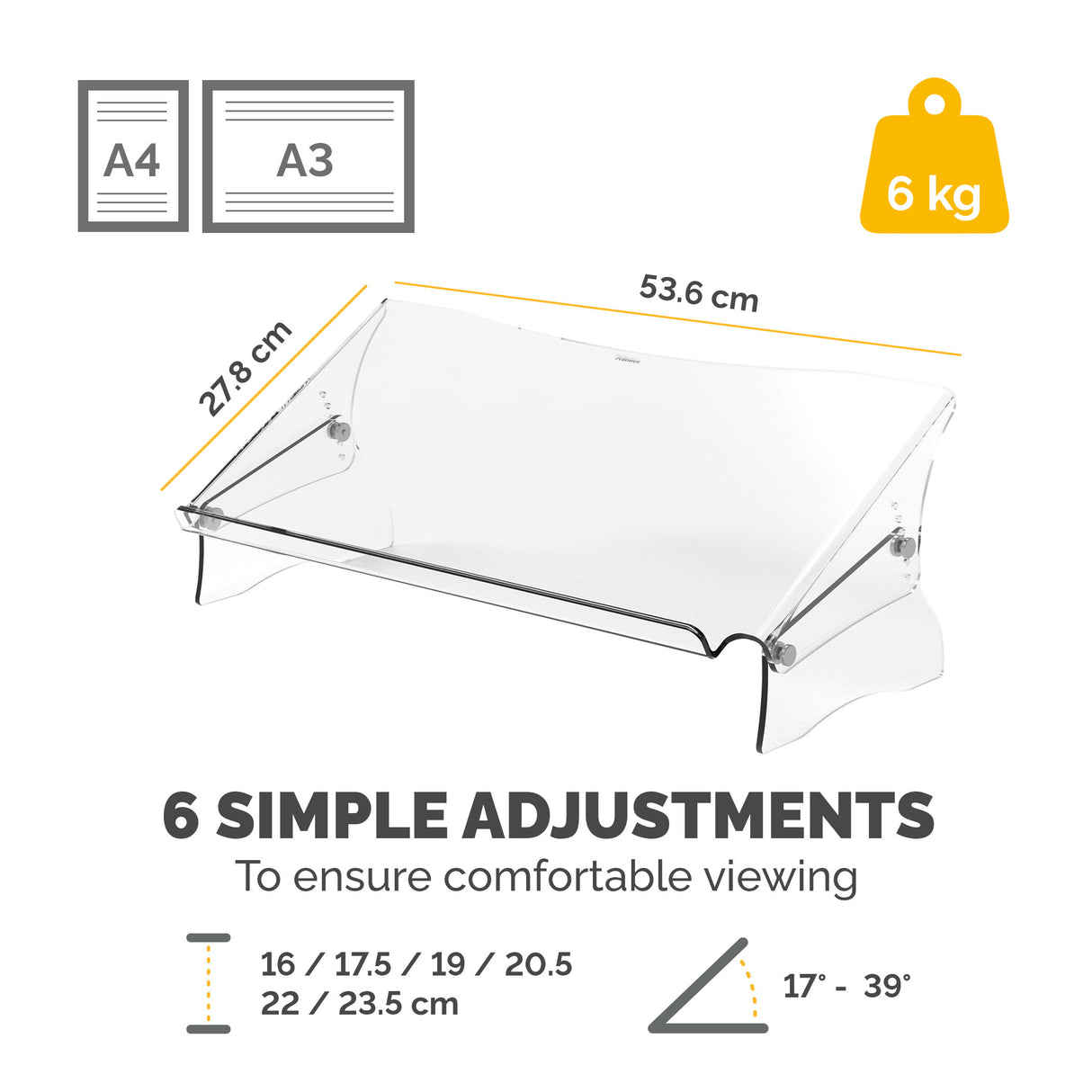 Fellowes 9731301 desk tray/organizer Acrylic Transparent