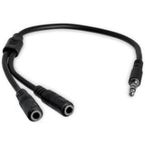 StarTech.com Headset adapter for headsets with separate headphone / microphone plugs - 3.5mm 4 position to 2x 3 position 3.5mm M/F