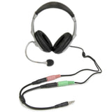 StarTech.com Headset adapter for headsets with separate headphone / microphone plugs - 3.5mm 4 position to 2x 3 position 3.5mm M/F