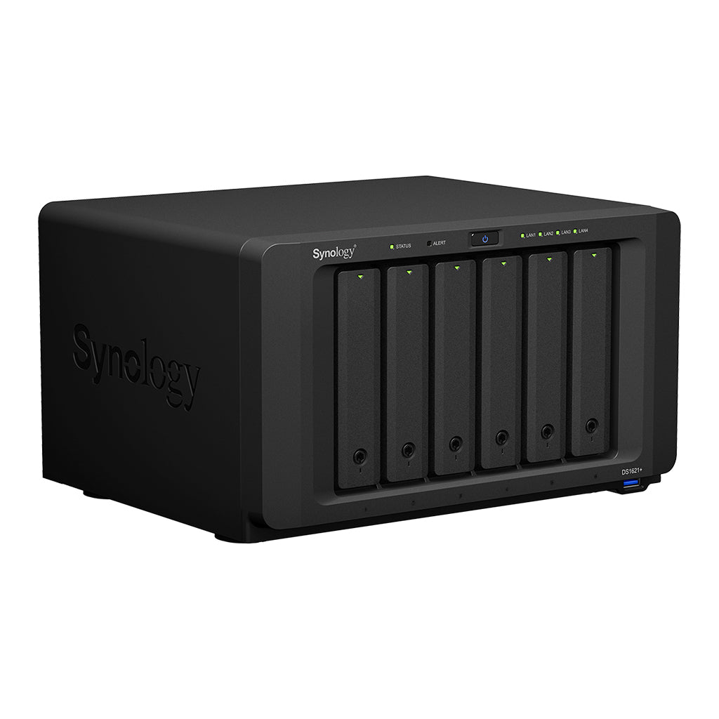 Synology DiskStation DS1621+ NAS Desktop Ryzen Embedded V1500B 4 GB DDR4 48 TB HDD DiskStation Manager Black