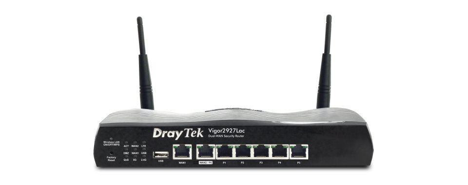 DrayTek Vigor 2927Lac wireless router Gigabit Ethernet Dual-band (2.4 GHz / 5 GHz) 4G Black