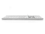 Accuratus 301 Mac keyboard Universal USB QWERTY UK English Silver, White