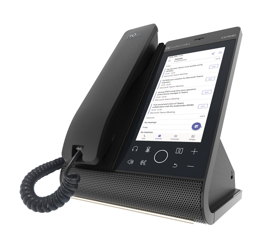 AudioCodes Teams C470HD Total Touch IP-Phone PoE GbE with integrated BT and Dual Band Wi-Fi