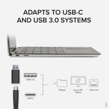 Plugable Technologies 4K DisplayPort and HDMI Dual Monitor Adapter for USB 3.0 and USB-C, Compatible with Windows and ChromeOS