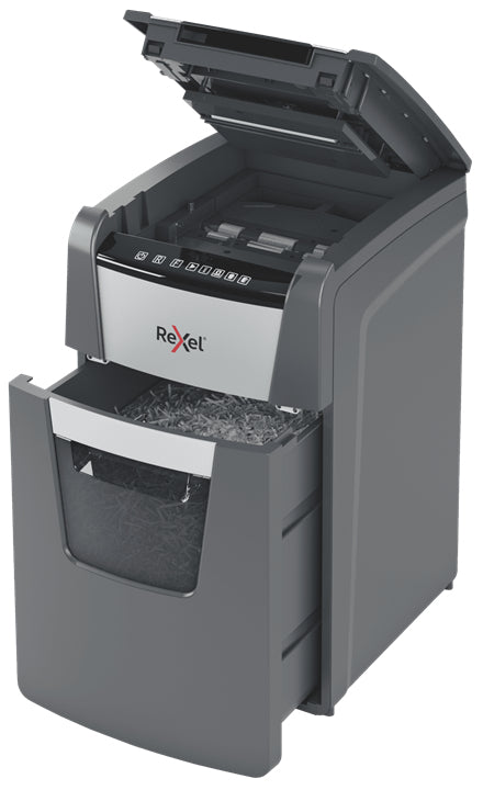 Rexel Optimum AutoFeed+ 150X paper shredder Cross shredding 55 dB 22 cm Black, Silver