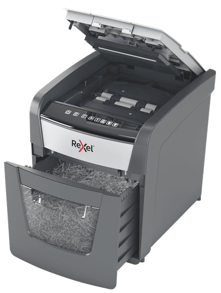 Rexel Optimum AutoFeed+ 50X paper shredder Cross shredding 55 dB 22 cm Black, Silver