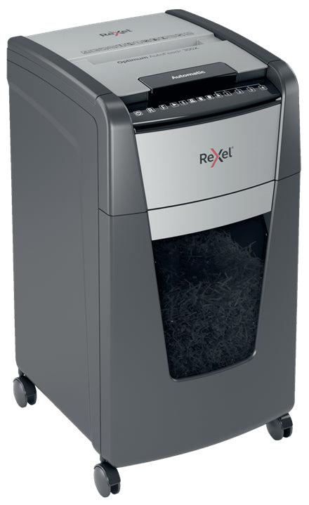 Rexel Optimum AutoFeed+ 300X paper shredder Cross shredding 55 dB 23 cm Black, Silver