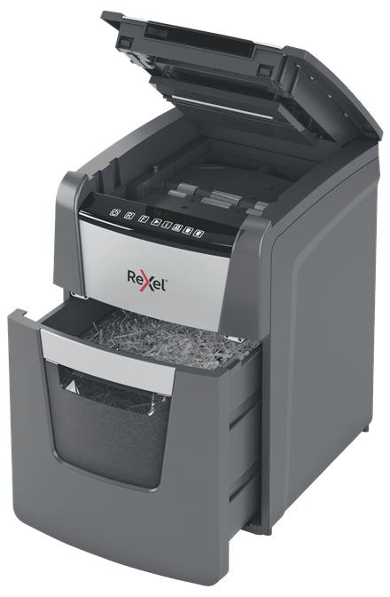 Rexel Optimum AutoFeed+ 100X paper shredder Cross shredding 55 dB 22 cm Black, Grey