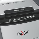 Rexel Optimum AutoFeed+ 100X paper shredder Cross shredding 55 dB 22 cm Black, Grey