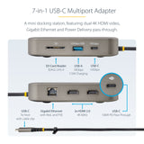 StarTech.com USB C Multiport Adapter, Dual 4K 60Hz HDMI 2.0b, HDR10, 2x 10Gbps USB Hub, 100W PD Pass-Through, GbE, SD, 14"/35cm Cable, Mini Dock, Laptop Docking Station, Win/Mac