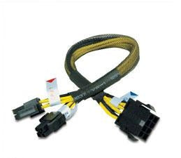 Akasa PSU extension cable splits 4+4 0.3 m