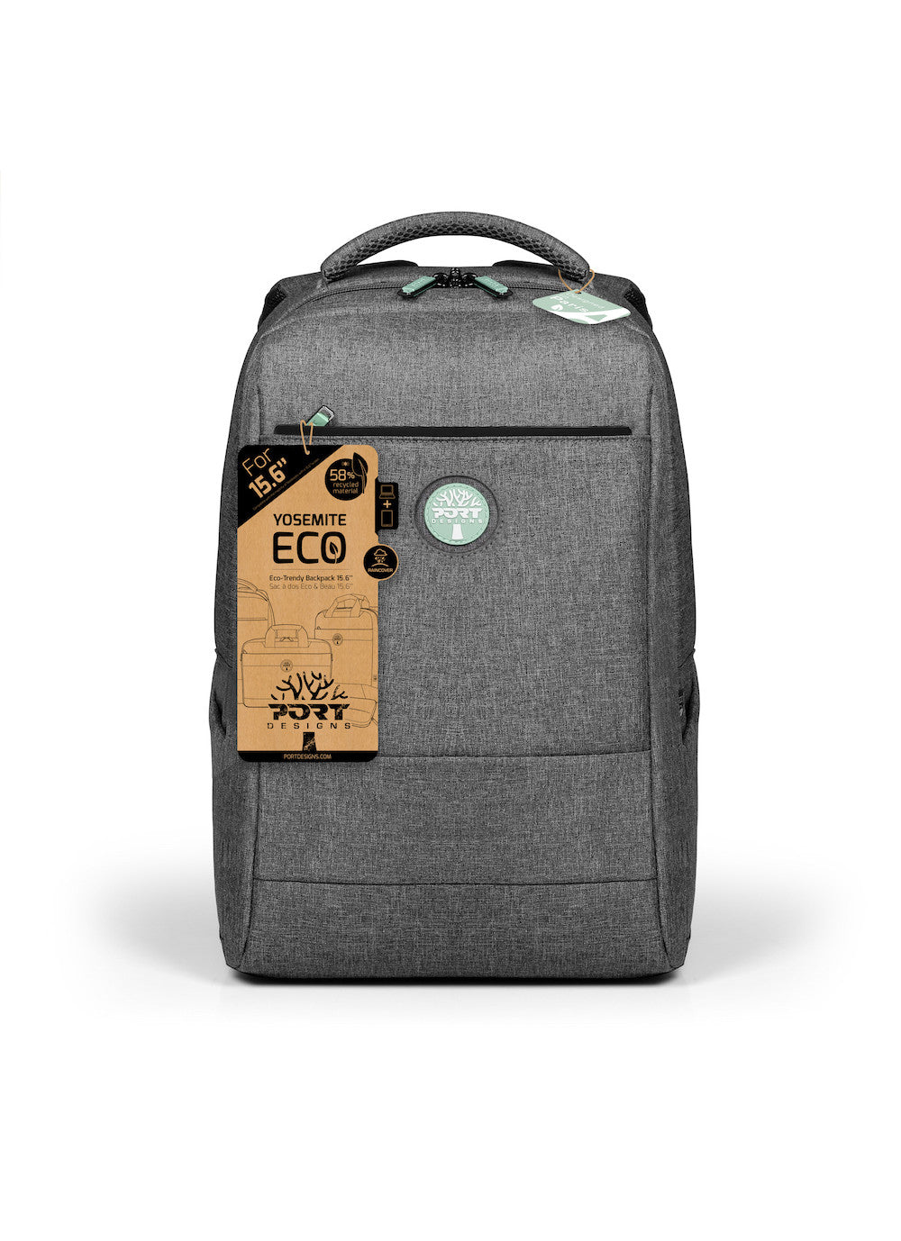 Port Designs YOSEMITE Eco XL notebook case 39.6 cm (15.6") Backpack Grey