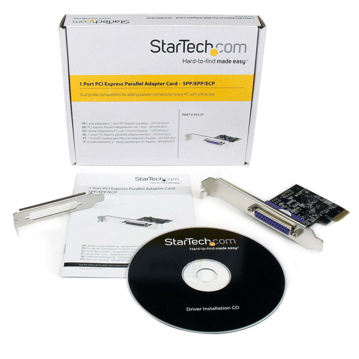 StarTech.com 1-Port Parallel PCIe Card - PCI Express to Parallel DB25 Adapter Card - Desktop Expansion LPT Controller for Printers, Scanners & Plotters - SPP/ECP - Standard/Low Profile