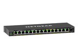 NETGEAR GS316EPP Managed Gigabit Ethernet (10/100/1000) Power over Ethernet (PoE) Black