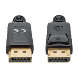 Manhattan DisplayPort 1.4 Cable, 8K@60hz, 3m, PVC Cable, Male to Male, Equivalent to DP14MM3M, With Latches, Fully Shielded, Black, Lifetime Warranty, Polybag