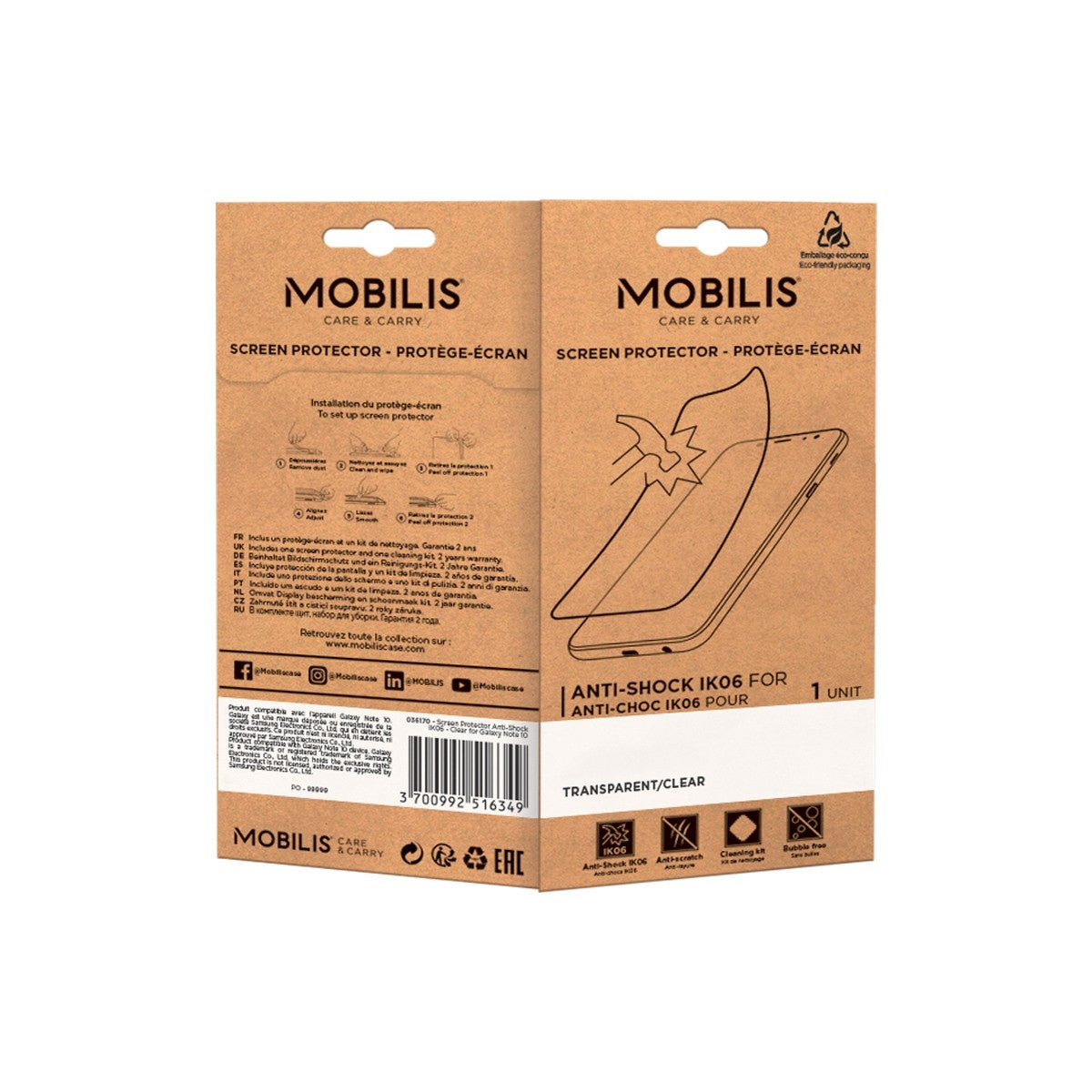 Mobilis 36231 Clear screen protector Samsung 1 pc(s)