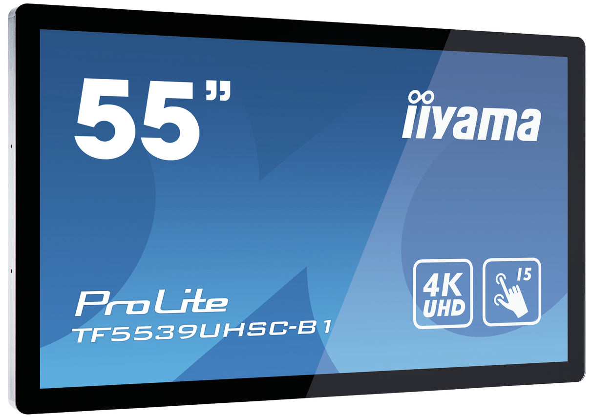 iiyama ProLite TF5539UHSC-B1AG computer monitor 139.7 cm (55") 3840 x 2160 pixels 4K Ultra HD LED Touchscreen Multi-user Black