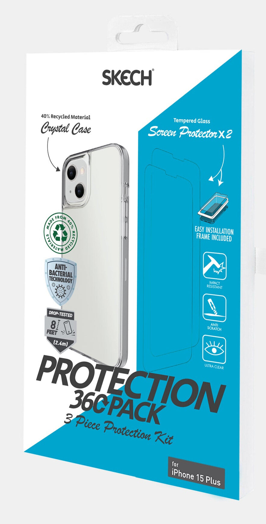 Skech SKB-IPH15PL-BB mobile phone case 17 cm (6.7") Cover Transparent