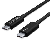 Plugable Technologies Thunderbolt 3 Cable 20Gbps Supports 100W (20V, 5A) Charging, 6.6ft / 2m USB C Compatible [Thunderbolt 3 Certified] - Driverless