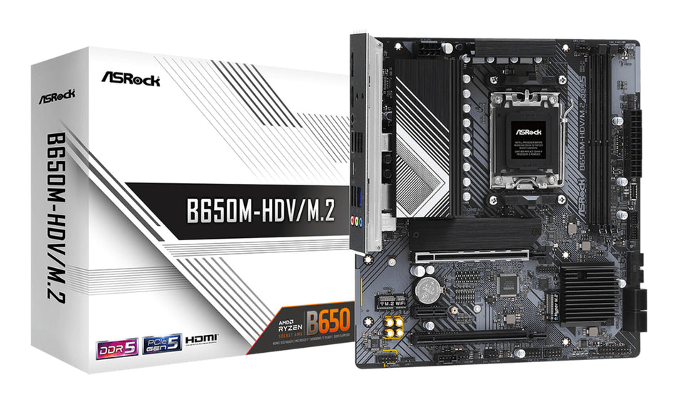 Asrock B650M-HDV/M.2 AMD B650 Socket AM5 micro ATX