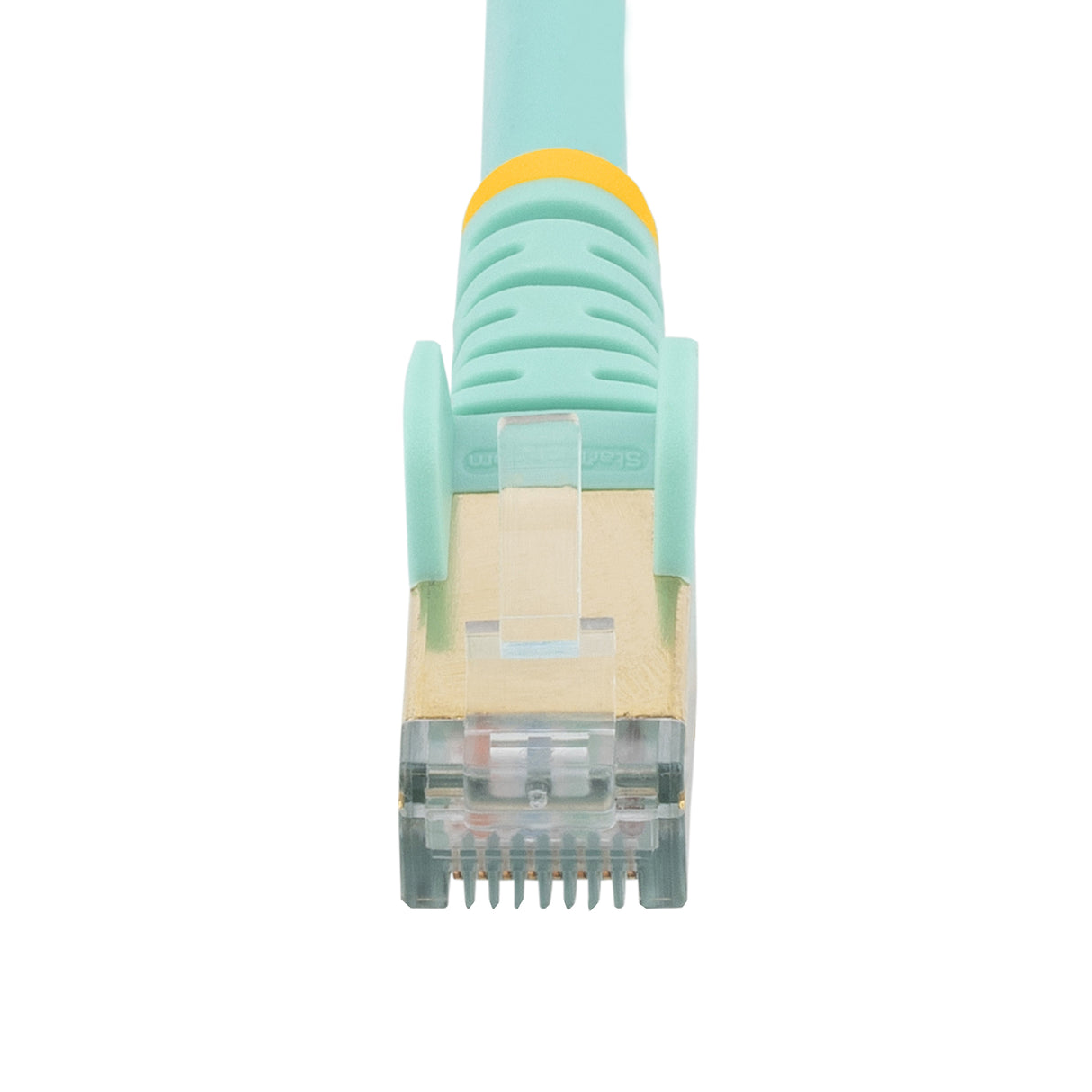 StarTech.com 0.50m CAT6a Ethernet Cable - 10 Gigabit Shielded Snagless RJ45 100W PoE Patch Cord - 10GbE STP Network Cable w/Strain Relief - Aqua Fluke Tested/Wiring is UL Certified/TIA