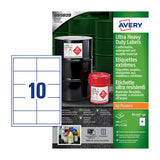 Avery B7173-50 self-adhesive label Rectangle Permanent White 500 pc(s)