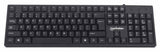 Manhattan Keyboard UK USB Wired, Standard Qwerty layout, Black, Full Size Keys, Cable 1.5m, USB-A connection, Plug and Play, Three Year Warranty, Retail Boxed