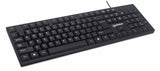 Manhattan Keyboard UK USB Wired, Standard Qwerty layout, Black, Full Size Keys, Cable 1.5m, USB-A connection, Plug and Play, Three Year Warranty, Retail Boxed