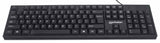 Manhattan Keyboard UK USB Wired, Standard Qwerty layout, Black, Full Size Keys, Cable 1.5m, USB-A connection, Plug and Play, Three Year Warranty, Retail Boxed