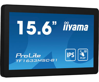 iiyama ProLite TF1633MSC-B1 computer monitor 39.6 cm (15.6") 1920 x 1080 pixels Full HD Touchscreen Black