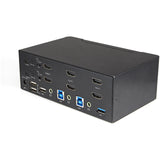 StarTech.com 2 Port Dual Monitor HDMI KVM Switch - 4K 60Hz Ultra HD HDR - Desktop 4K HDMI 2.0 KVM Switch with 2 Port USB 3.0 Hub (5Gbps) & 4x USB 2.0 HID, Audio - Hotkey Switching - TAA