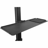 StarTech.com Mobile Workstation Cart with Monitor Mount, CPU/PC Holder, Keyboard Tray - Ergonomic Height Adjustable Desktop Computer Cart - Rolling Mobile Standing Workstation on Wheels