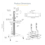 StarTech.com Mobile Workstation Cart with Monitor Mount, CPU/PC Holder, Keyboard Tray - Ergonomic Height Adjustable Desktop Computer Cart - Rolling Mobile Standing Workstation on Wheels