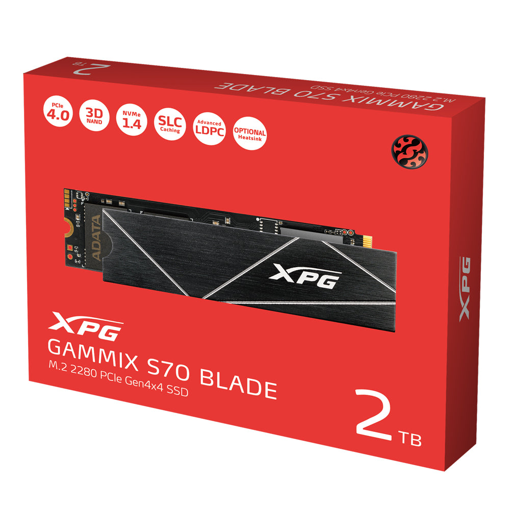 XPG GAMMIX S70 Blade M.2 2000 GB PCI Express 4.0 3D NAND NVMe