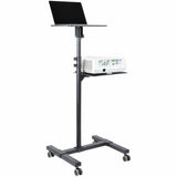 StarTech.com Mobile Projector and Laptop Stand/Cart - Heavy Duty Portable Projector Stand (2 Shelves, hold 22lb/10kg each) - Height Adjustable Rolling Presentation Cart w/Lockable Wheels