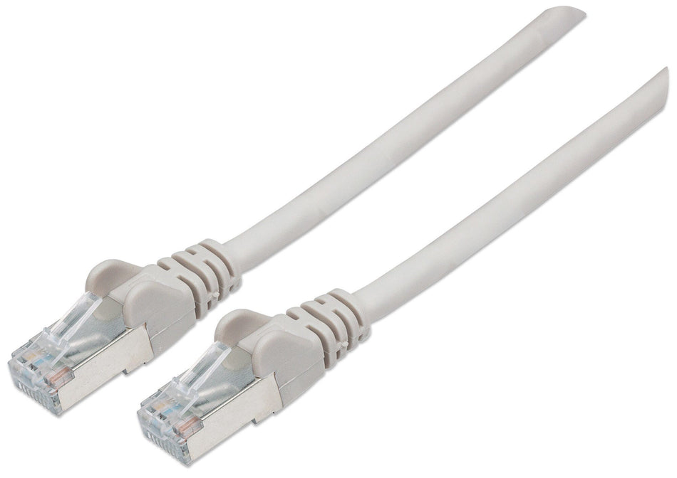 Intellinet Network Patch Cable, Cat6, 3m, Grey, Copper, S/FTP, LSOH / LSZH, PVC, RJ45, Gold Plated Contacts, Snagless, Booted, Lifetime Warranty