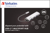 Verbatim USB-C Multiport Hub Four port USB 3.2 Gen 1