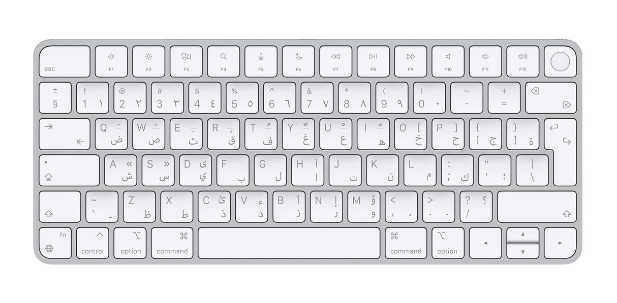 Apple Magic keyboard Universal USB + Bluetooth Arabic Aluminium, White