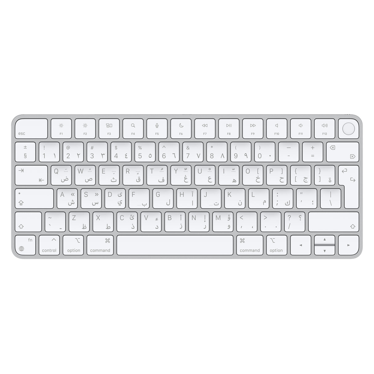 Apple Magic keyboard Universal USB + Bluetooth Arabic Aluminium, White