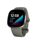 Fitbit Versa Sense Sage Grey Silver AMOLED Digital Touchscreen Wi-Fi GPS (satellite)