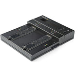 StarTech.com Standalone M.2 SATA & M.2 NVMe Duplicator and Eraser - HDD/SSD Cloner/Wiper for M.2 PCIe AHCI/NVMe, M.2 SATA, 2.5/3.5" SATA Drives - External Hard Drive Eraser/Duplicator, TAA