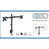 piXL DOUBLE ARM monitor mount / stand 68.6 cm (27") Black