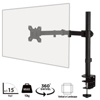 piXL SINGLE ARM monitor mount / stand 68.6 cm (27") Black