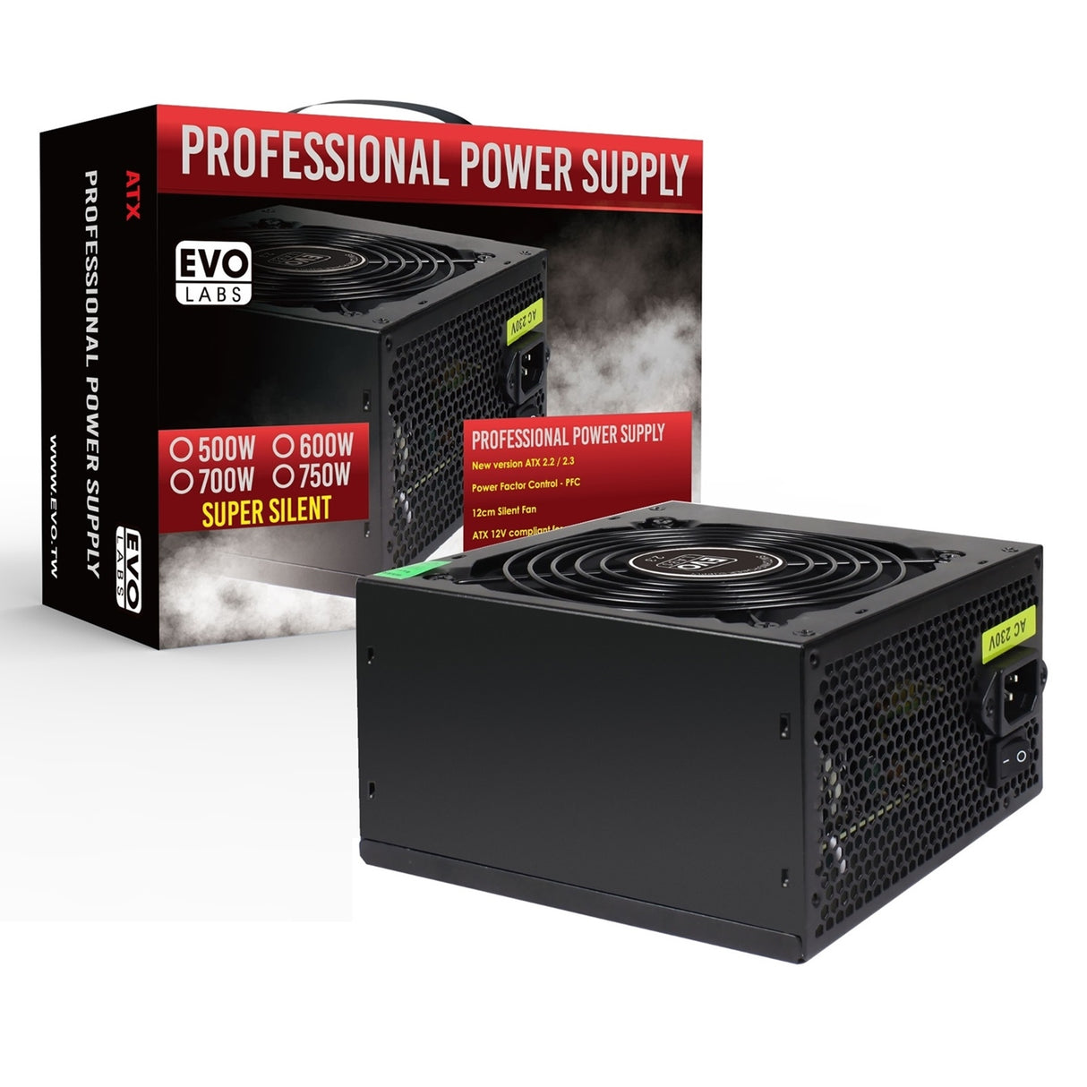 Evo Labs BR750-12BL power supply unit 750 W 20+4 pin ATX ATX Black