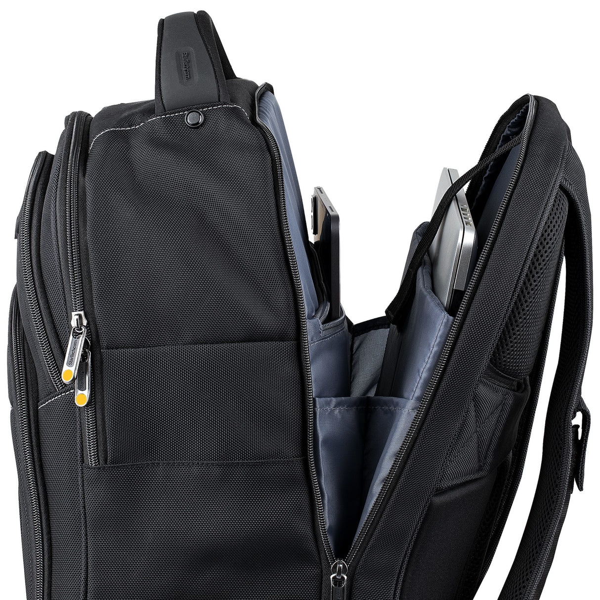 StarTech.com 15.6" Laptop Backpack with Removable Accessory Organizer Case - Professional IT Tech Backpack for Work/Travel/Commute - Ergonomic Computer Bag - Durable Ballistic Nylon - Notebook/Tablet Pockets