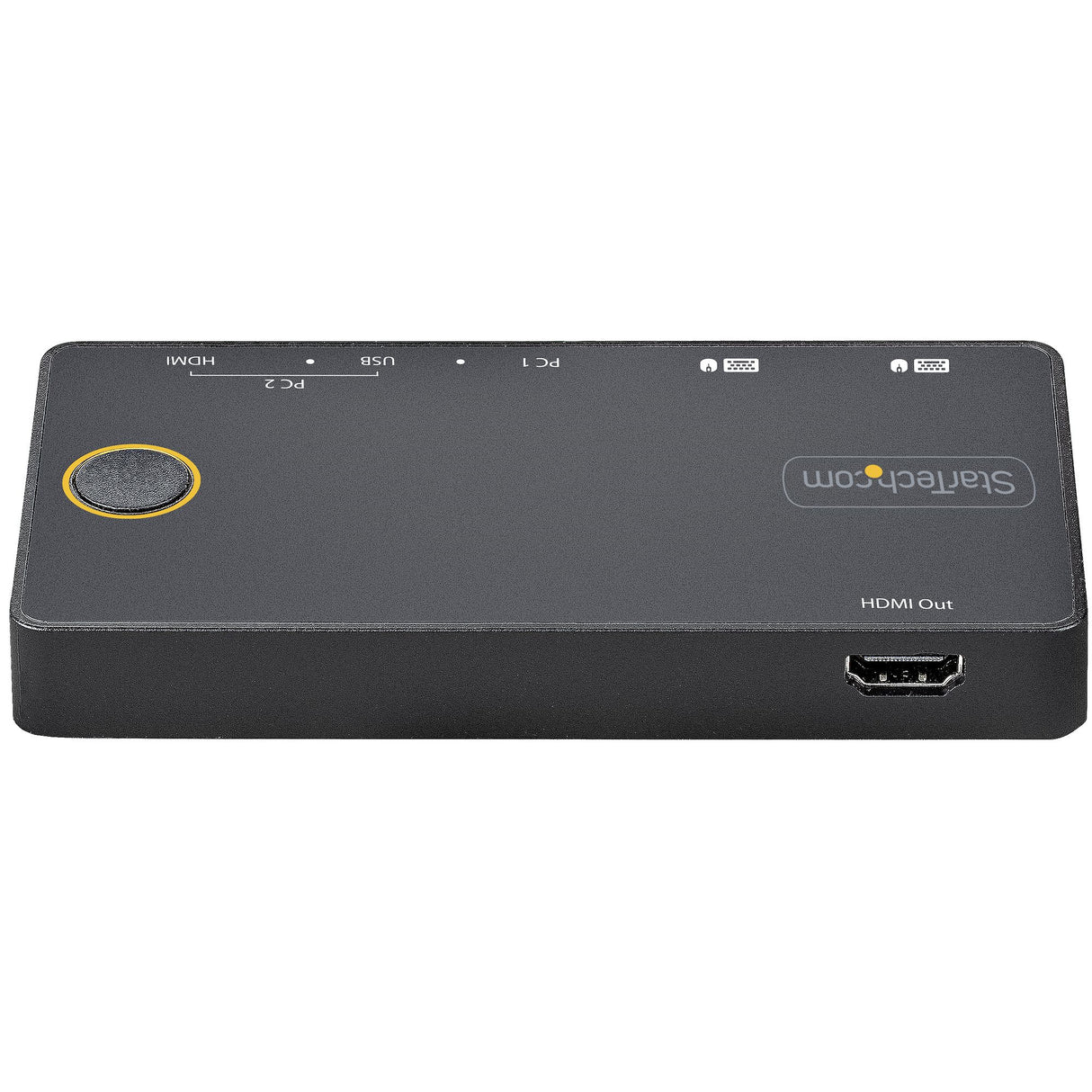 StarTech.com 2 Port Hybrid USB-A + HDMI & USB-C KVM Switch - Single 4K 60Hz HDMI 2.0 Monitor - Compact Desktop and/or Laptop HDMI KVM Switch - USB Bus Powered - Thunderbolt 3 Compatible